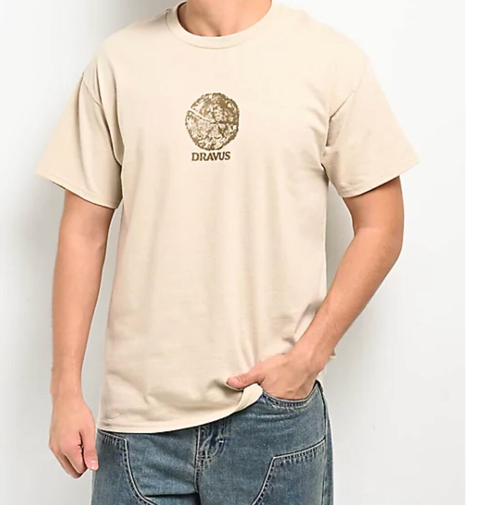 DRAVUS | MEN'S NATURAL STATE TEE IN SAND | MEDIUM